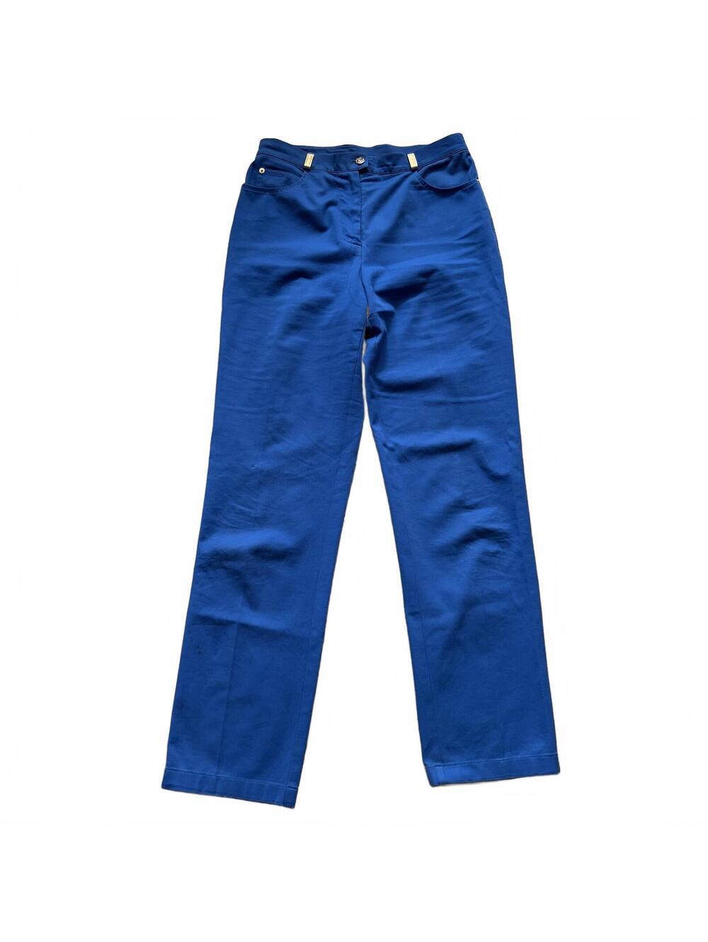St. John Sport Essentials Trouser Pants Office Work Royal Blue Women's Size 6